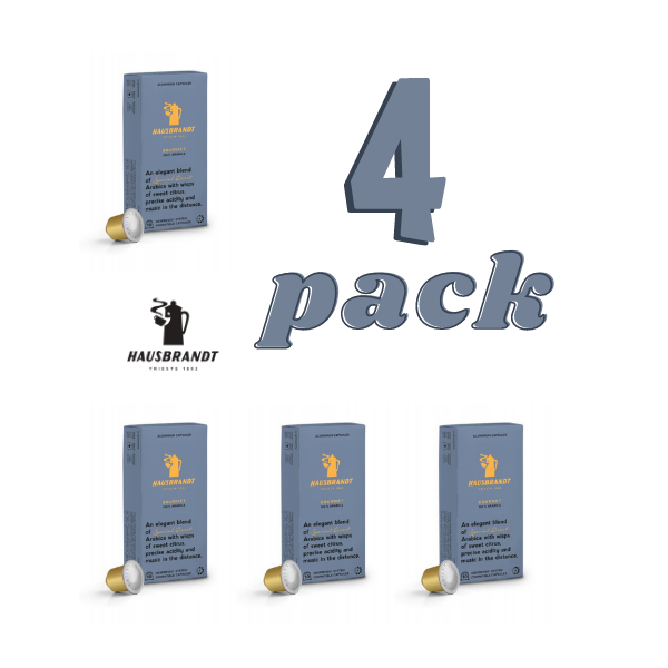 hausbrandt gourmet capsules 10τεμ.- (κάψουλες αλουμινίου συμβατές με nespresso®) τετραδα