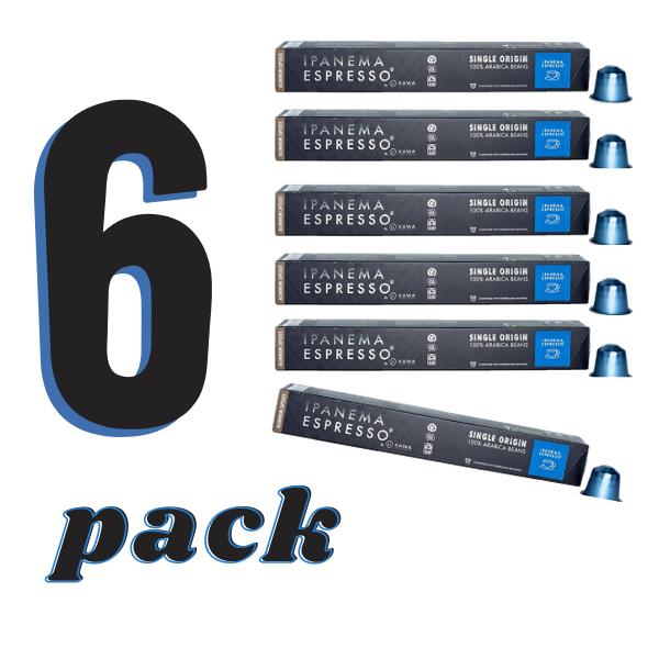 ipanema espresso capsules 10tem. (συμβατές με μηχανές nespresso®) εξι κουτια