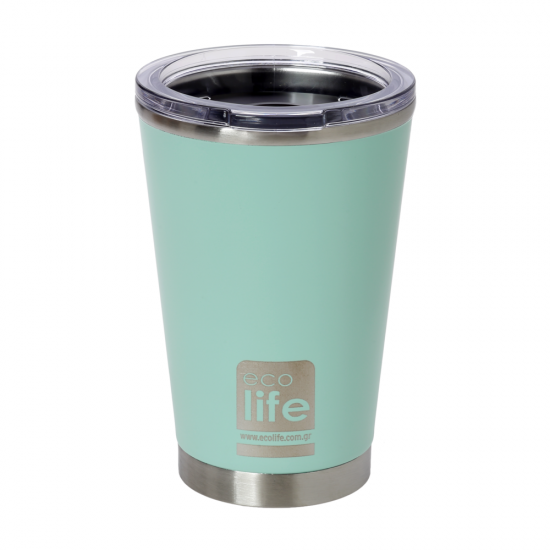 coffee thermos 370ml - με διάφανο καπάκι