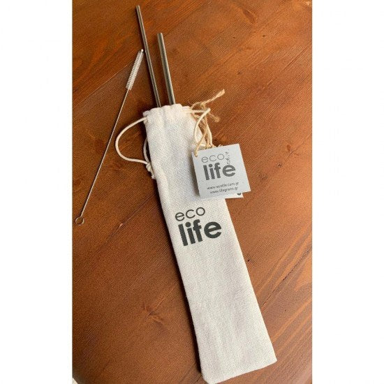 ecolife ανοξειδωτα καλαμακια