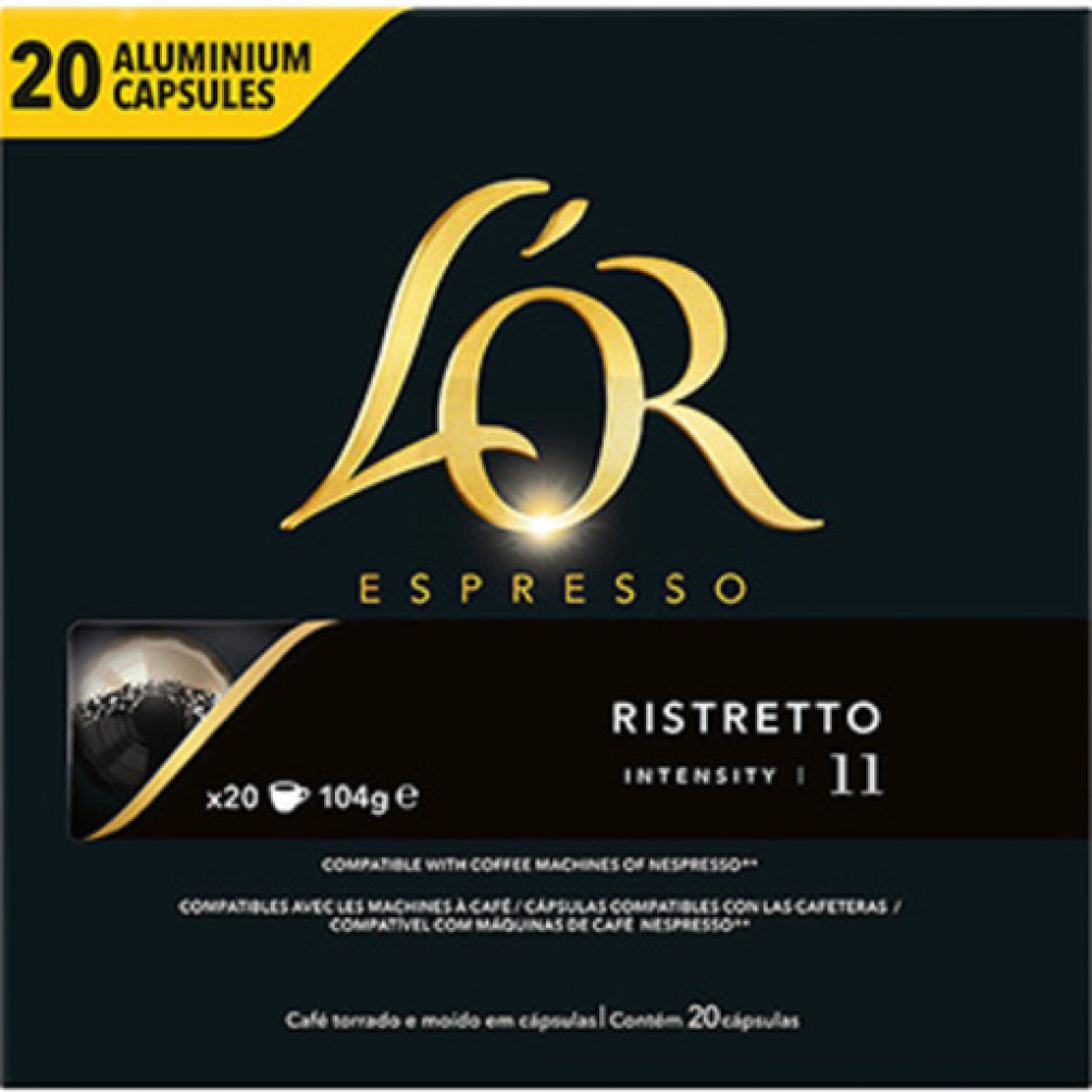 L'OR RISTRETTO - 20τεμ. (Κάψουλες αλουμινίου συμβατές με μηχανές Nespresso®)
