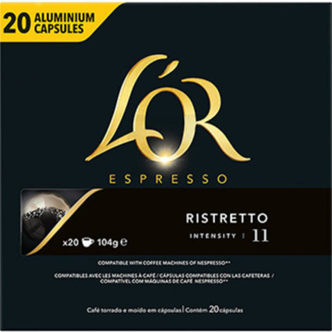 L'OR RISTRETTO - 20τεμ. (Κάψουλες αλουμινίου συμβατές με μηχανές Nespresso®)