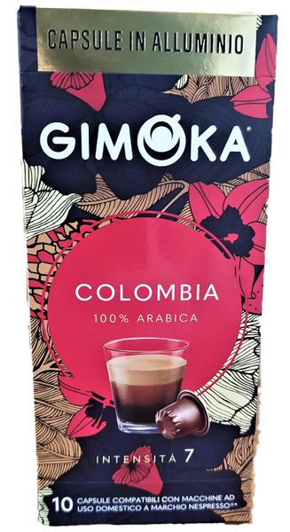 gimoka colombia 10τεμ. (κάψουλες αλουμινίου συμβατές με μηχανές nespresso®)