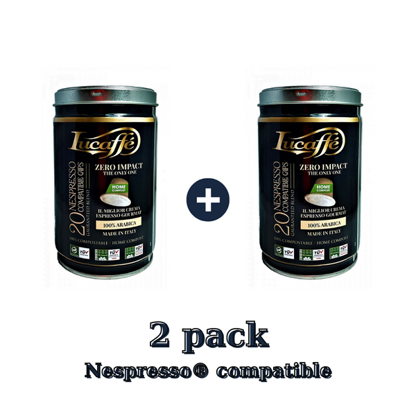 lucaffe lucapsule 20tem.- συμβατές με nespresso® lucapsule-2pack