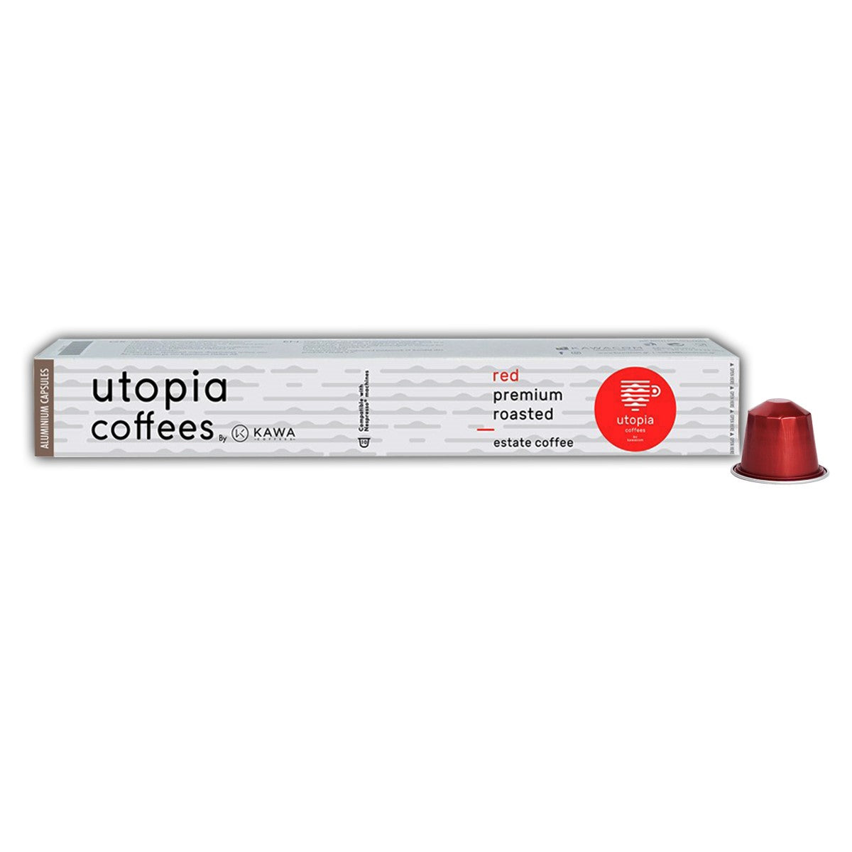 utopia espresso red (crema) 10tem. (κάψουλες συμβατές με μηχανές nespresso®)